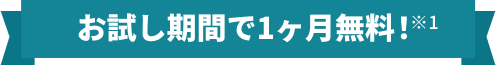 お試し期間で1ヶ月無料！